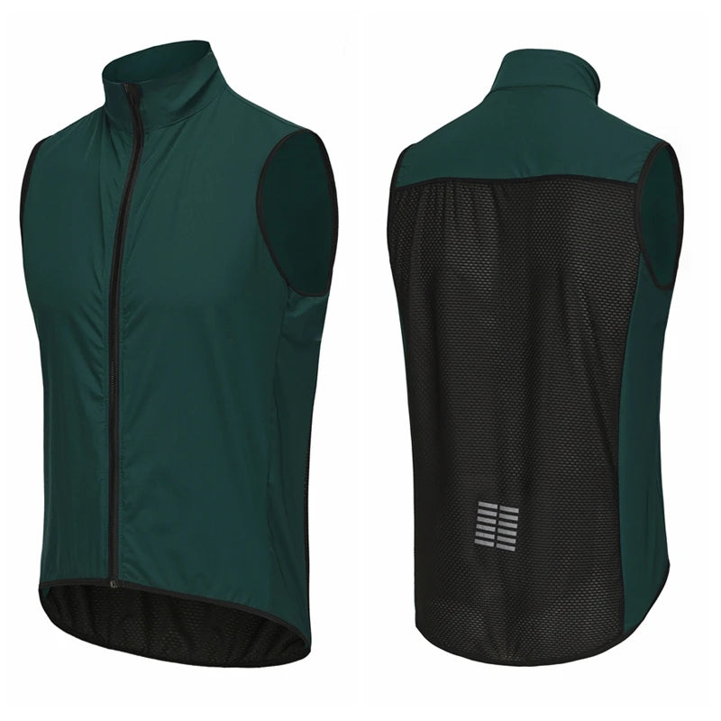 Men's Windproof Running Vest | Lightweight Sleeveless Jacket