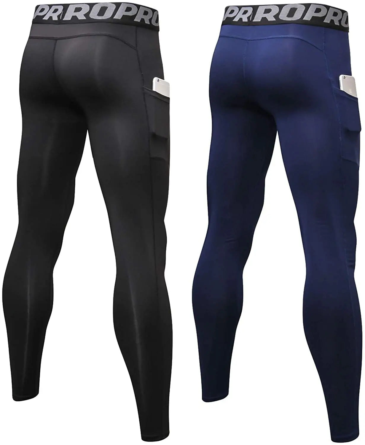 Quick Dry Compression Athletic Sports Workout Leggings Pants For Men with Pockets