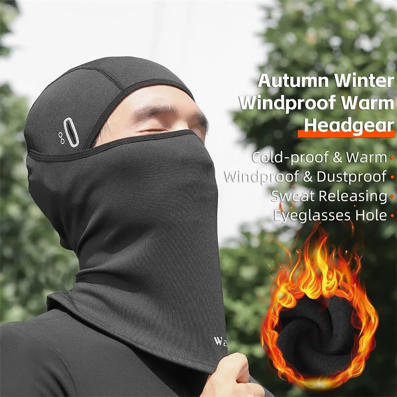 WEST BIKING Thermal Full Face Warm Windproof Balaclava Sports Gear For Cycling Hiking Motorcycle