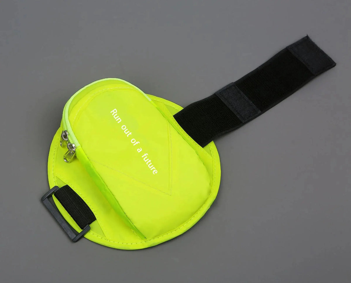 Circular Running Phone Armband – Reflective, Zippered Pouch, Adjustable Strap | Fits up to 6.5" | Night Running & Fitness | 5 Colours