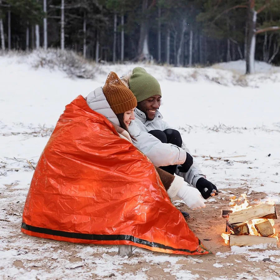 RUNGEAR Emergency Survival Sleeping Bag | Ultralight Aluminium Bivy for Extreme Cold, Trail Running & Disaster Preparedness