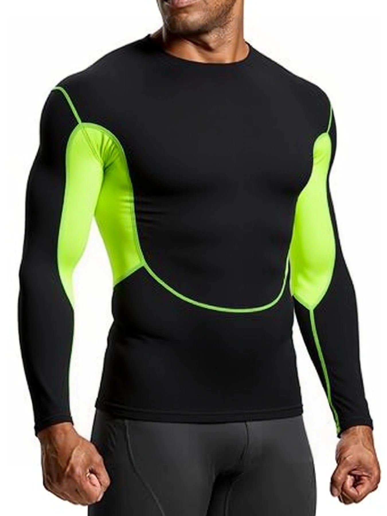 Men's Long Sleeve Compression Shirt – Quick-Dry Training Base Layer | Running & Gym