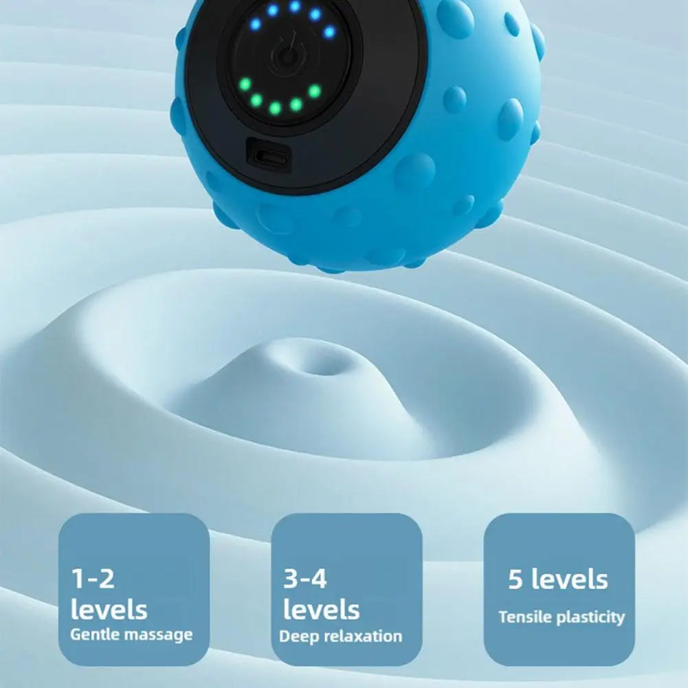 Vibrating Fascia Ball Massager – Electric Muscle Relaxation & Deep Tissue Recovery for Yoga, Fitness & Body Care