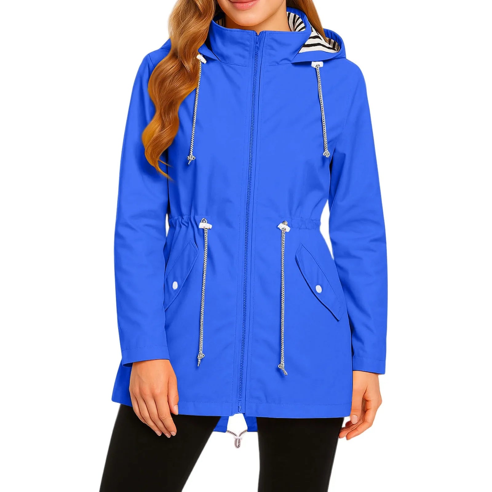 Women's Lightweight Jackets: Long, Waterproof, Outdoor Rain Coat Jacket / Rungear