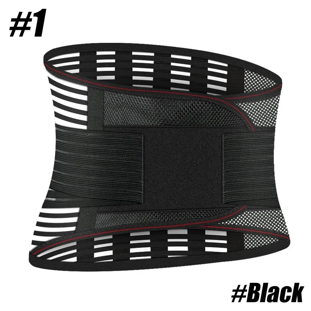 Lumbar Back Brace Support Belt | Breathable Anti-Skid with 5 Stays | Heating & Ventilate