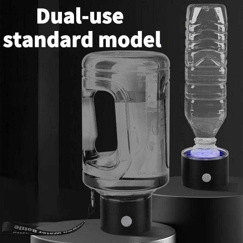 Running Hydration Accessories: Portable, Hydrogen Water Bottle 1.5L, Rich Water Generator, Large Capacity Sports Cup for Gym Outdoor Fitness / Rungear
