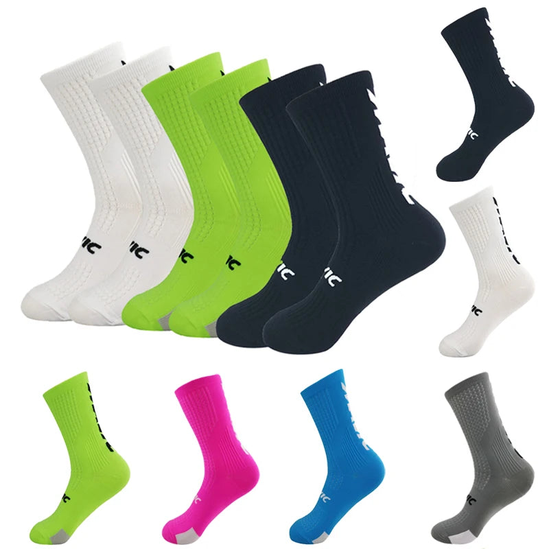 Running Compression Gear: 5 PR Men's Mid Tube, Breathable, Running and Hiking Compression Socks / Rungear