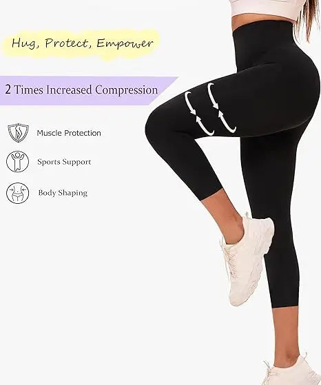 Women's Compression Apparel: Seamless High Rise, Slim-Fit, Lifting Workout Leggings / Rungear