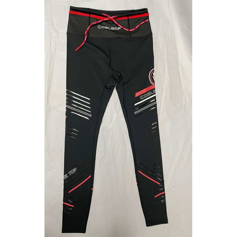 Women's Compression Apparel: Printed High Waisted Workout Pants With Pockets / Rungear