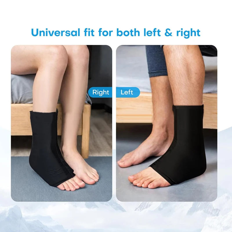 Reusable Hot & Cold Therapy Gel Foot Ice Pack Wrap – Cooling Sock for Plantar Fasciitis, Ankle Pain Relief & Arthritis | RUNGEAR