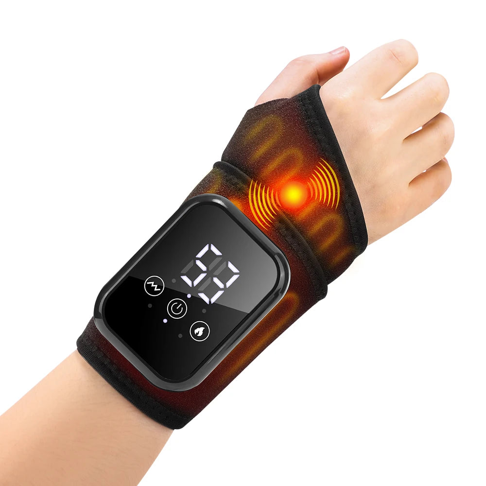Electric Heating Wrist Brace Vibration Massage Hot Compress Ankle Wrap And Hand Protector Rechargeable Wristband