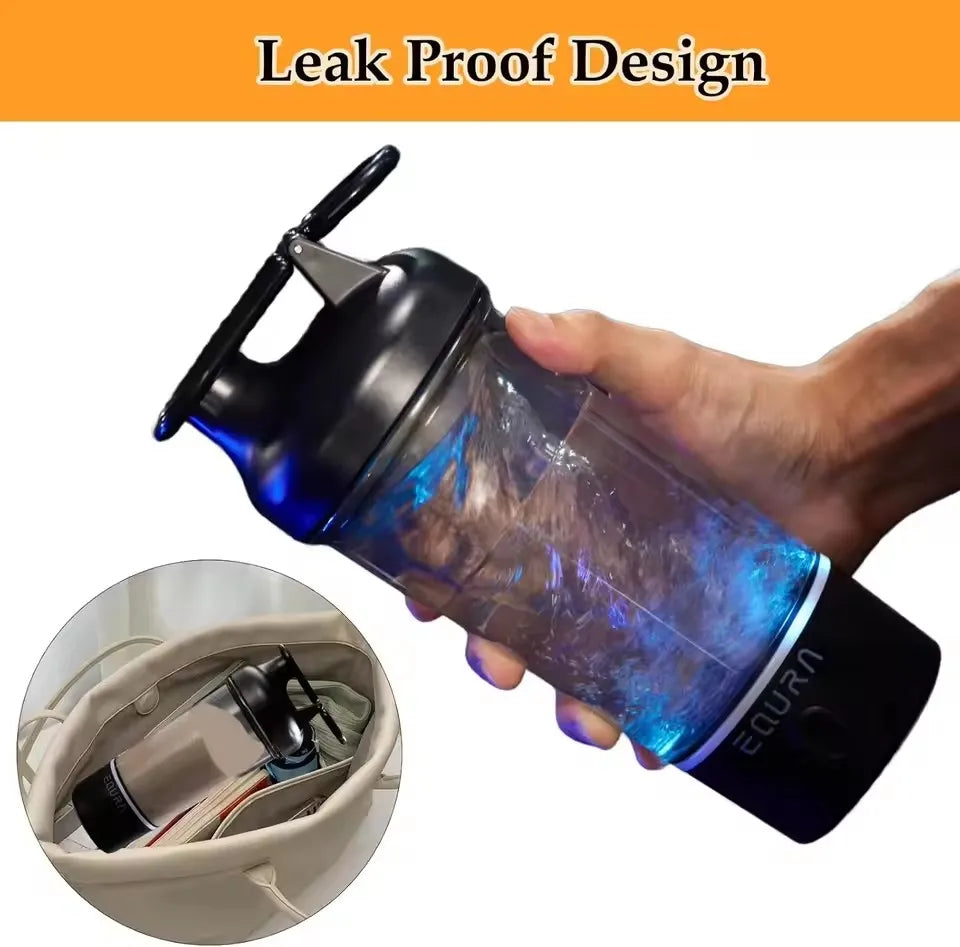 Hydration Gear Accessories: 500ML Portable USB, C Rechargeable Electric Protein Shake Pulse Blender Bottle, BPA Free / Rungear