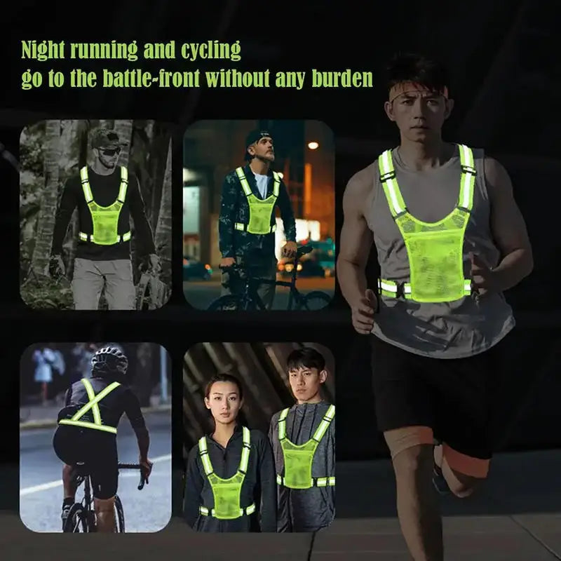Hi-Vis Reflective Running Vest | Lightweight Breathable Nylon Safety Vest for Running & Cycling | RUNGEAR