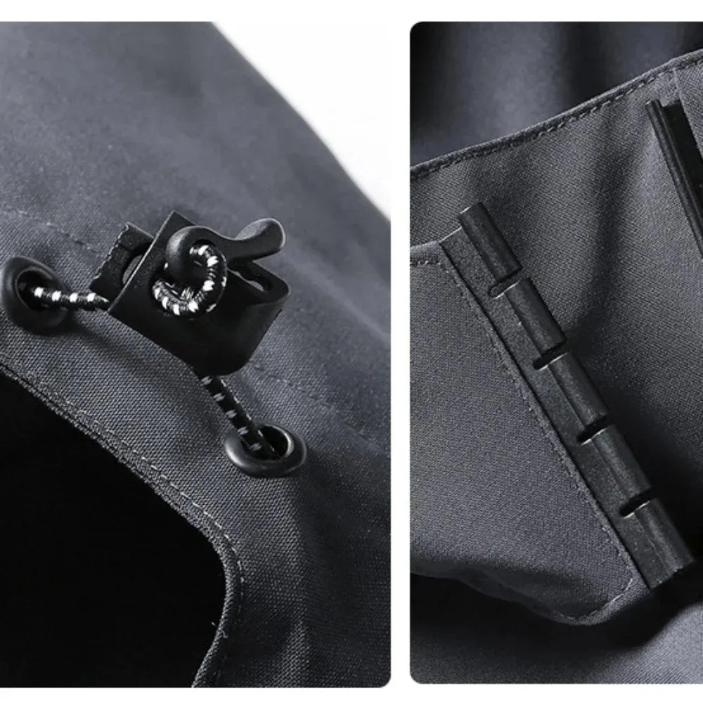 Men's Waterproof Hooded Running Jacket | Lightweight Windproof Raincoat