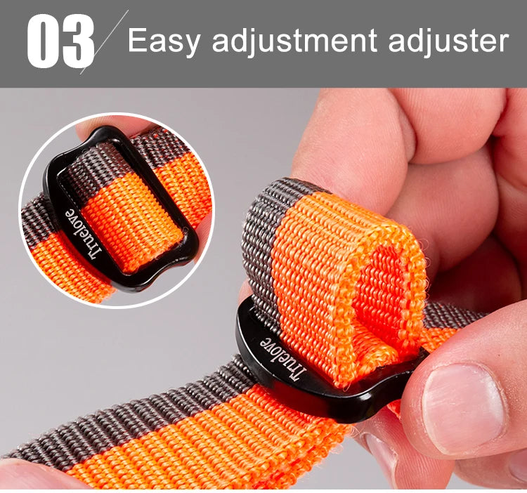 NEW Pet Hands-Free Reflective Stitching Bungee Leash For Medium to Large Dogs With Carabiner