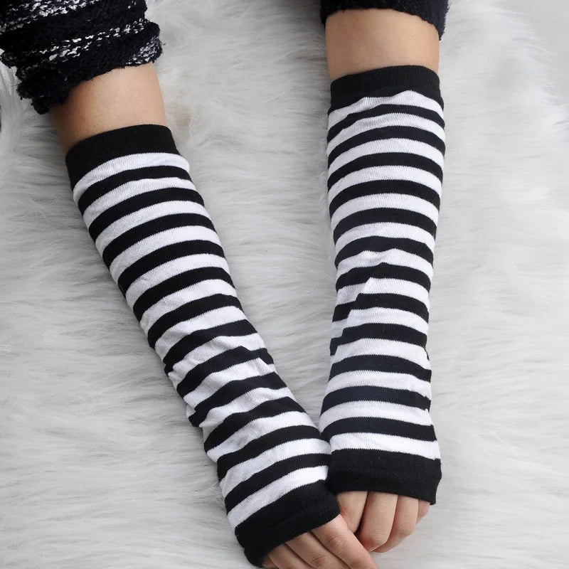 Running Winter Accessories: Unisex, Long, Warm, Half-Finger, Stretchy Mitten Gloves for Outdoor Sports / Rungear