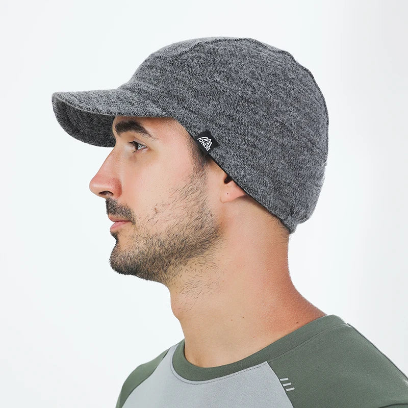 AONIJIE Unisex Wool Knitted Baseball Cap – Warm, Soft Equestrian Hat for Winter Running & Hiking