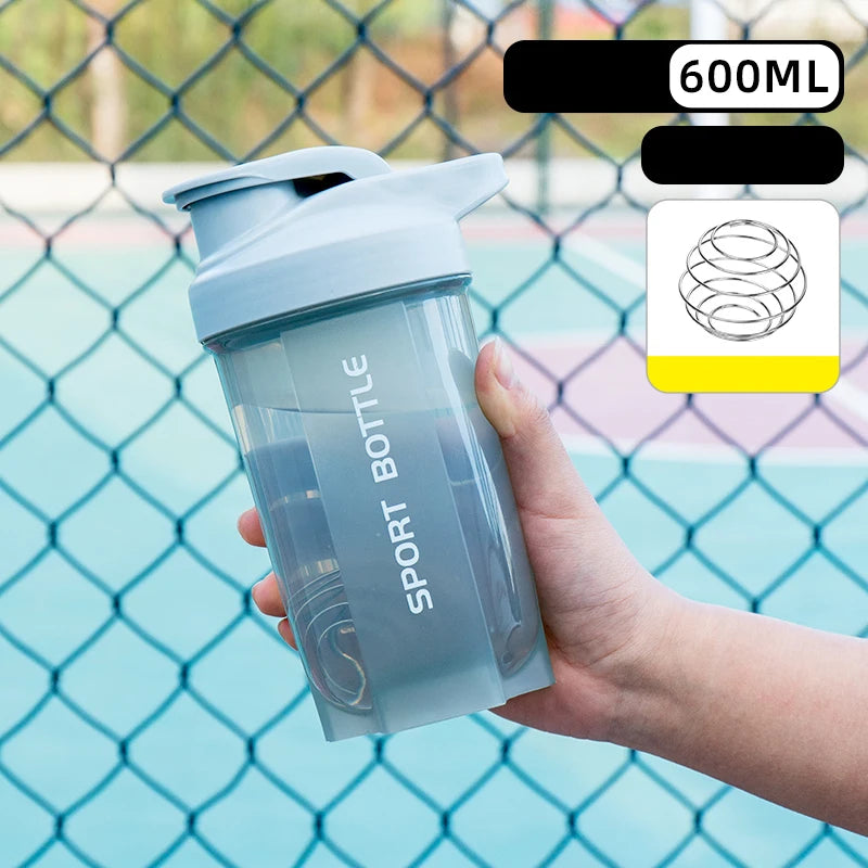 600ml Leakproof Protein Shaker Bottle with Measurement Scale – Portable Sports Mixing Cup for Gym, Outdoor Fitness & Training | RUNGEAR