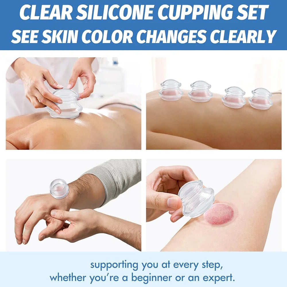 Silicone Cupping Therapy Set (7PC) – Professional Massage Cups for Recovery & Cellulite | RUNGEAR