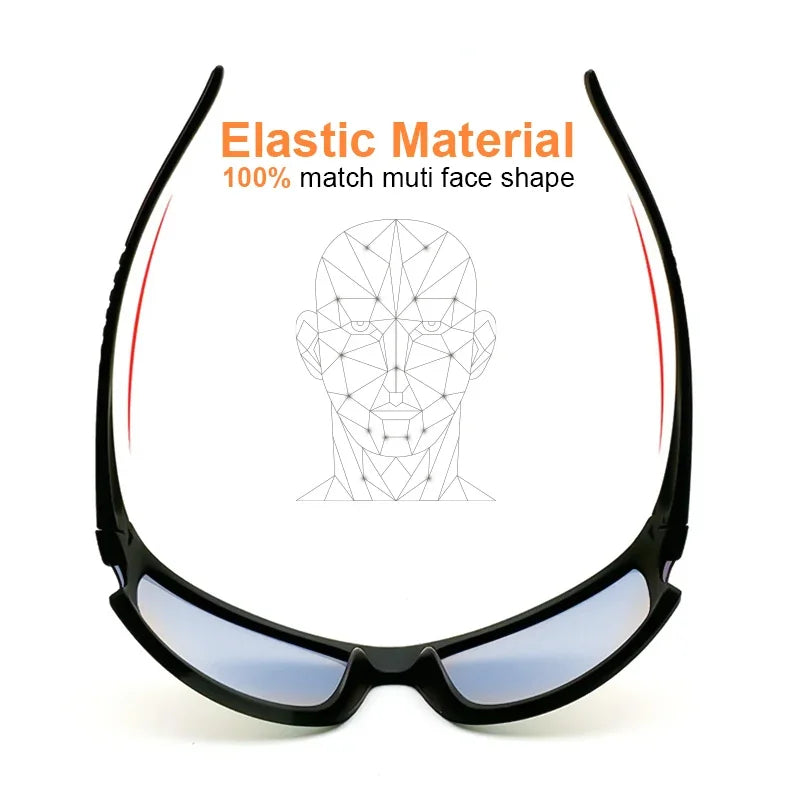 Sunglass Gear Accessories: Unisex Protective Adults UV400 Sports Sunglasses With Box / Rungear
