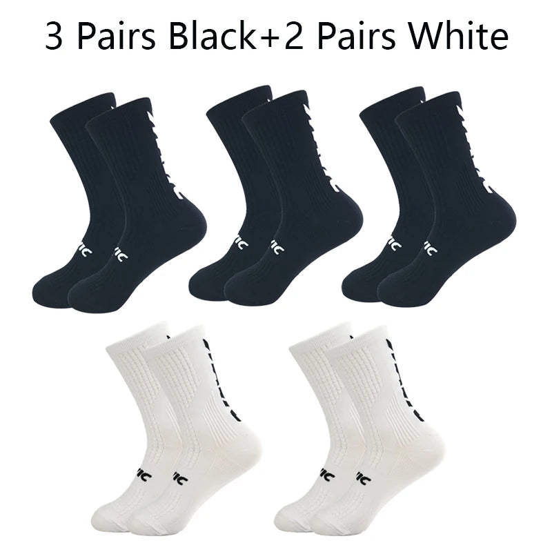 Running Compression Gear: 5 PR Men's Mid Tube, Breathable, Running and Hiking Compression Socks / Rungear