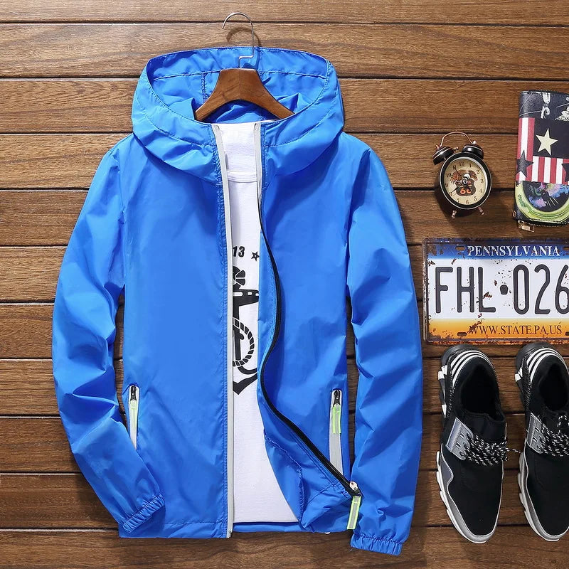 Men's Running Apparel: Long Sleeved ,Breathable, Quick-Drying Reflective Windbreaker / Rungear