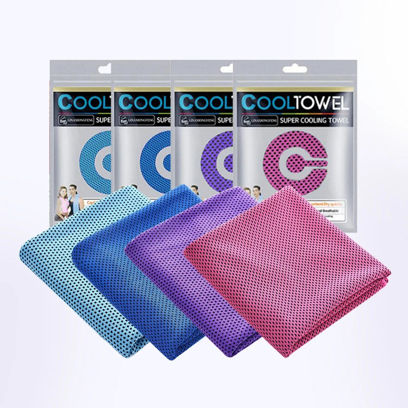 Cooling Towels 4-Pack | Microfibre, Soft & Breathable | 90×30cm | RUNGEAR