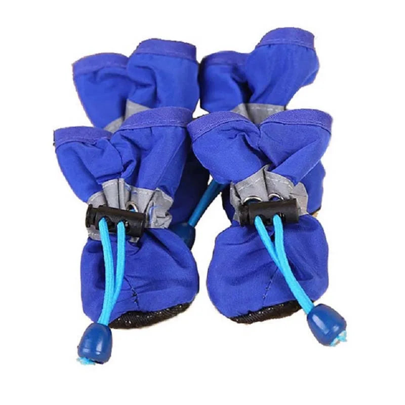 Warm Anti-Slip Cotton Dog Shoes & Socks | Thick Protective Boots for Small Dogs & Cats | Set of 4 | RUNGEAR