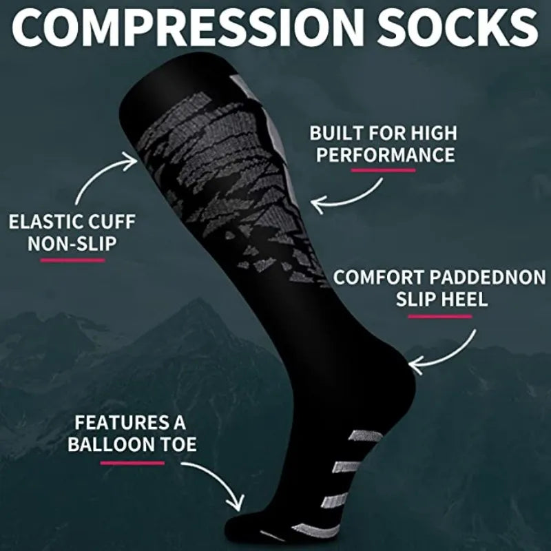 Running Compression Socks: 1 PC Medical 20-30mmhg Compression Socks for Flight, Travel, Pregnancy, Edema Diabetes, Varicose Veins / Rungear