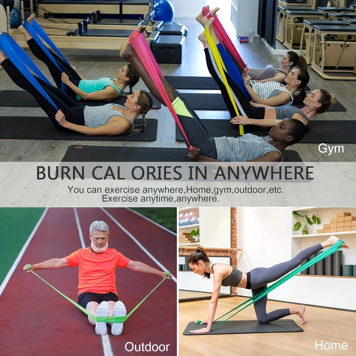 Flat Elastic Stretch Resistance Bands | Physical Therapy, Pilates & Strength Training | RUNGEAR