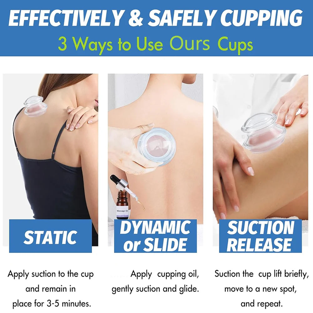 Silicone Cupping Therapy Set (7PC) – Professional Massage Cups for Recovery & Cellulite | RUNGEAR