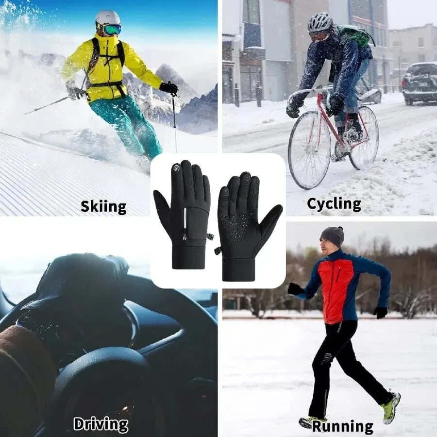 Thermal Waterproof Running Gloves | Touch Screen, Anti-Slip & Wrist Zip | Unisex | RUNGEAR