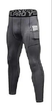 Quick Dry Compression Athletic Sports Workout Leggings Pants For Men with Pockets