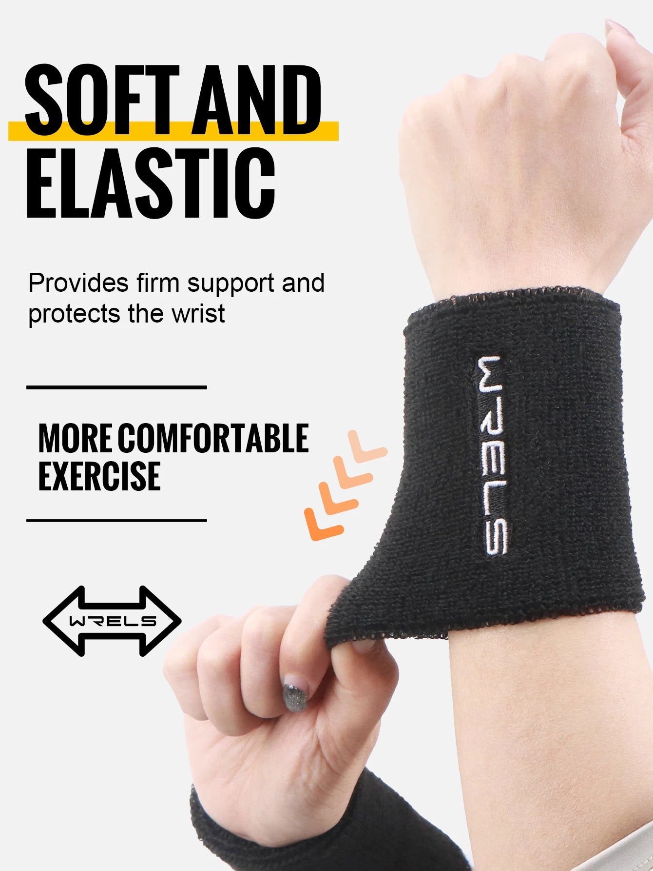 Running Gear Accessories: WRELS Absorbent, Quick Dry, Stretchable, Wristband Sweatbands for Workout, Fitness / Rungear