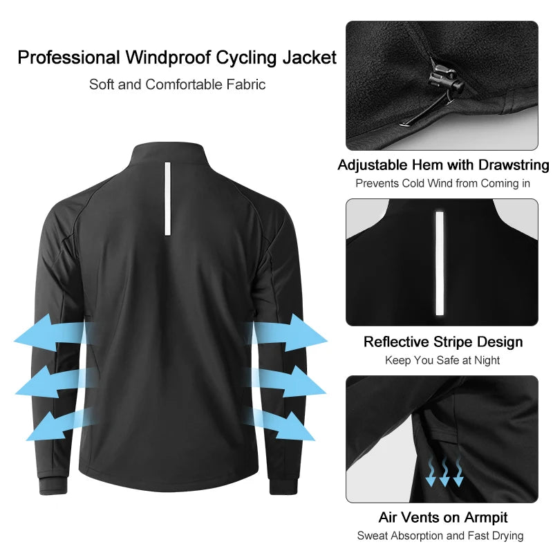 Men's Running And Trail Apparel: LAMEDA Lightweight, Reflective Windbreaker Jacket / Rungear