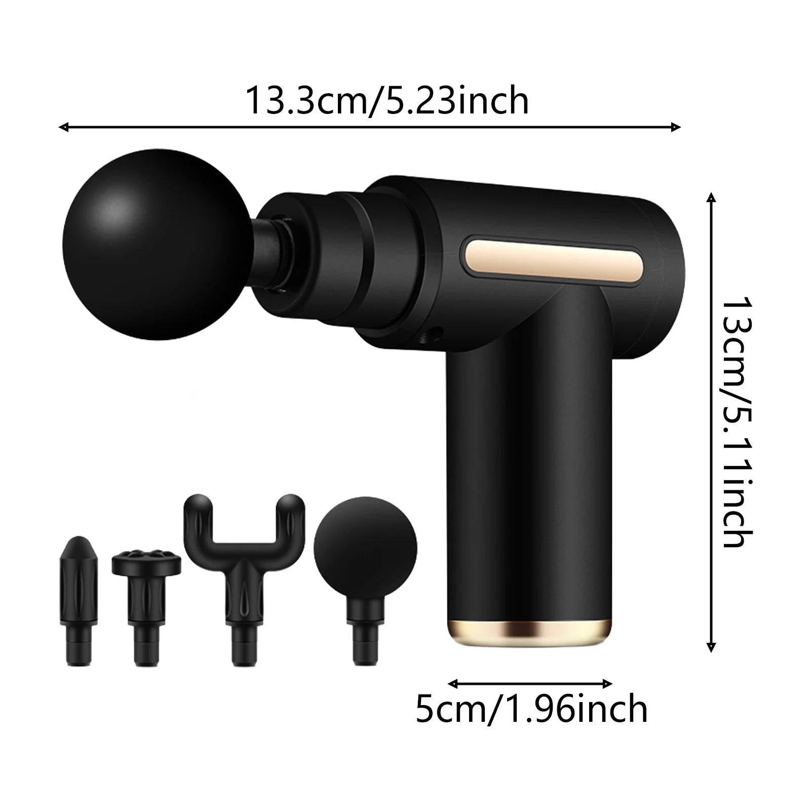 Mini Massage Gun — 4 Attachments for Muscle Recovery & Deep Tissue Pain Relief