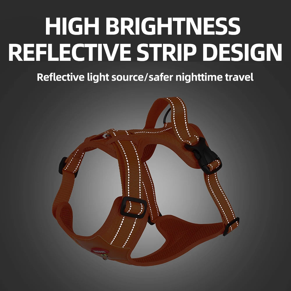 Reflective Anti-Escape Dog Harness | Nylon Halter for Small & Medium Dogs | XS–XL