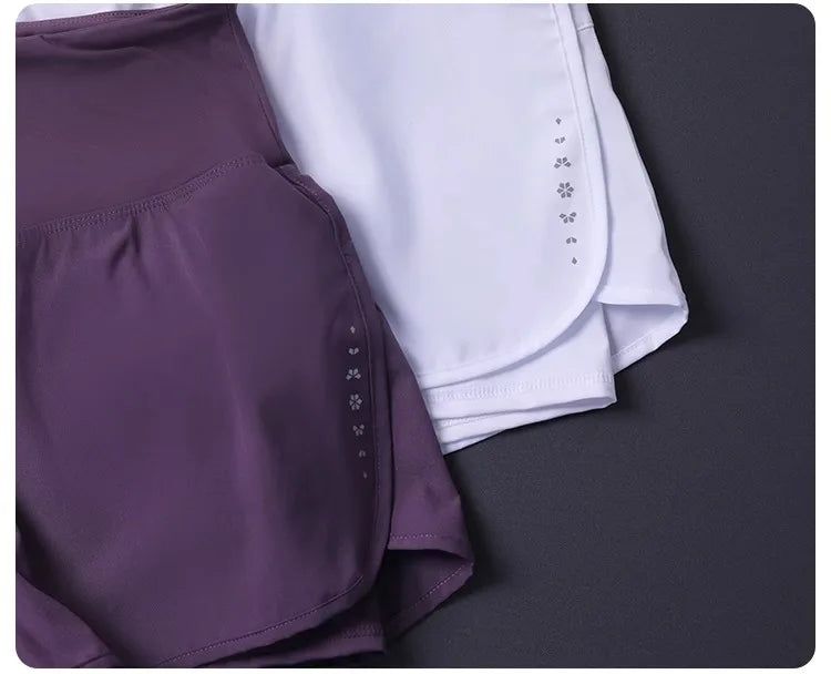 Women's Quick Dry Shorts: Lightweight, Breathable, Split Side 2 in 1 Fitness Shorts with Pockets / Rungear