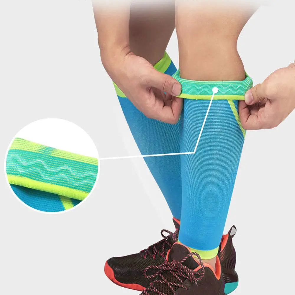 Calf Compression Sleeves for Men & Women Footless Shin Support for Running, Cycling, and Pain Relief