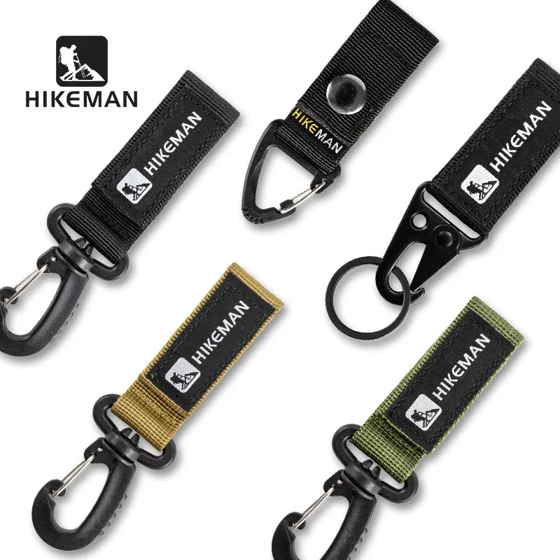 Trail Gear Accessories: HIKEMAN Nylon Webbing Carabiner, Multi Tool Clip Keychain / Rungear