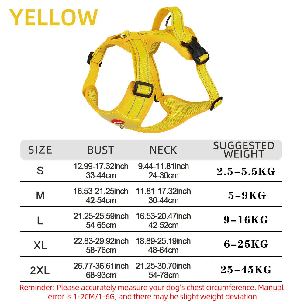 Reflective Anti-Escape Dog Harness | Nylon Halter for Small & Medium Dogs | XS–XL
