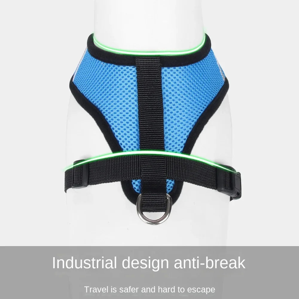 Breathable Mesh Dog & Cat Harness | Reflective, Quick-Release | Small to Medium | 6 Colours
