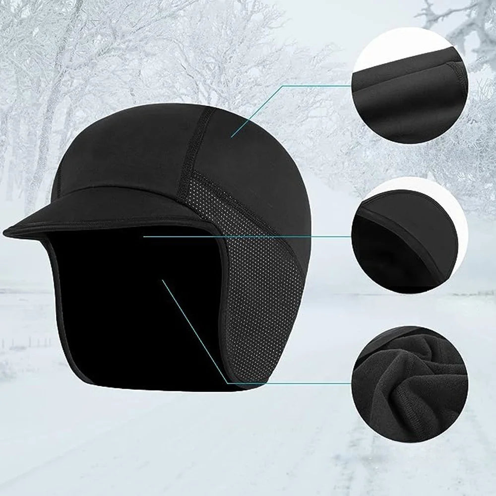 Windproof Cycling Cap with Breathable Earmuffs | Unisex Helmet Liner for Running, Cycling & Skiing