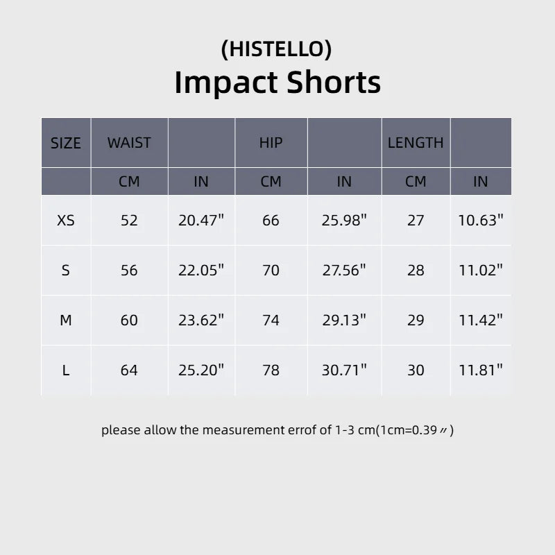 HISTELLO Impact Shorts 4.5" Women Fitness Running Hiking Walking Low Waist Short
