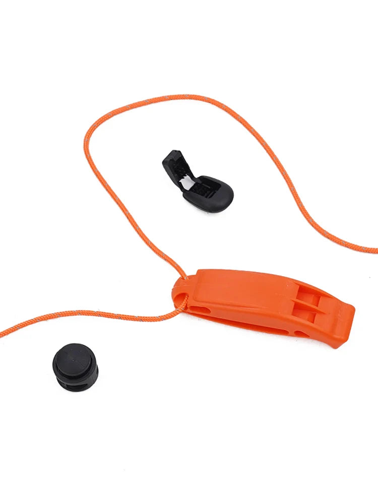 Dual-Frequency Safety Whistle – Pealess, Loud, Waterproof-Ready | Scuba Diving, Kayaking & Emergency Safety | Orange & Black