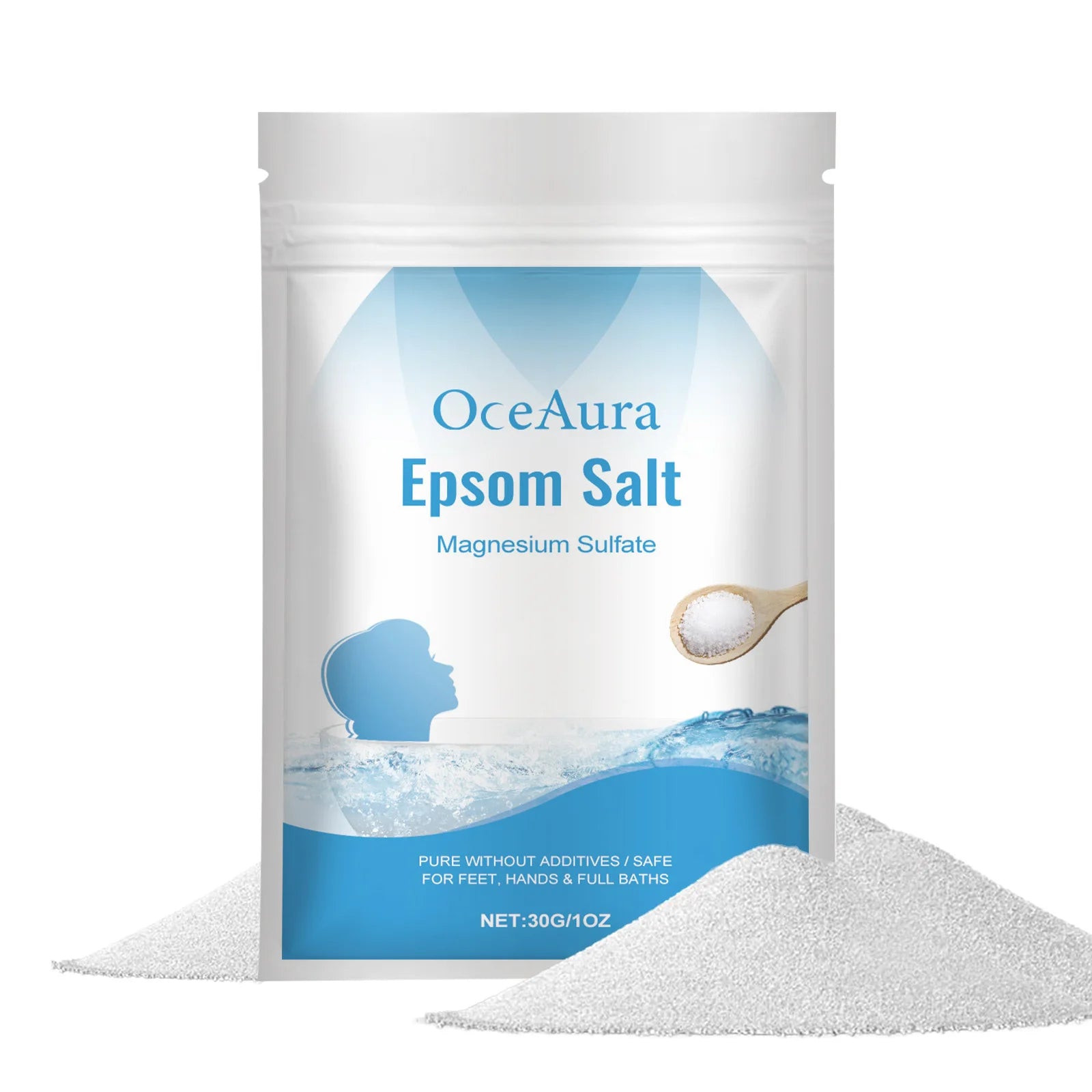 Recovery Gear Accessories: Pure Magnesium Sulfate Epsom Salts, Natural Relaxation Muscle Relief Detox Skin Care / Rungear