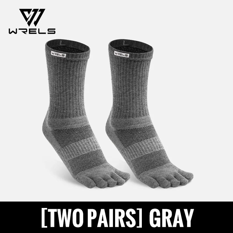 Five Finger Toe Socks | Arch Support Running Socks with Moisture-Wicking Cotton | 1, 2 or 3 Pairs