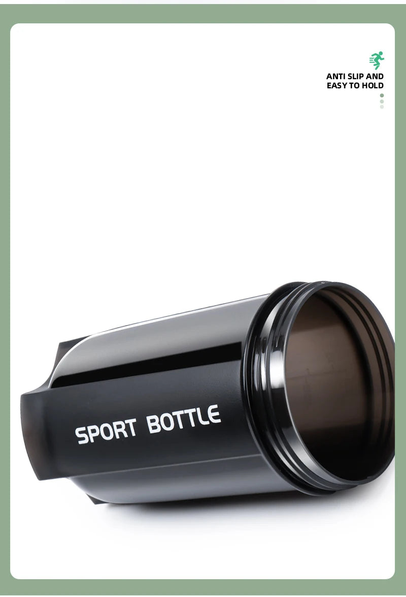 600ml Leakproof Protein Shaker Bottle with Measurement Scale – Portable Sports Mixing Cup for Gym, Outdoor Fitness & Training | RUNGEAR
