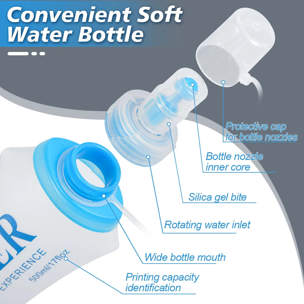 Collapsible Silicone Water Bottle — BPA Free | 150ml to 750ml | Running, Hiking & Travel