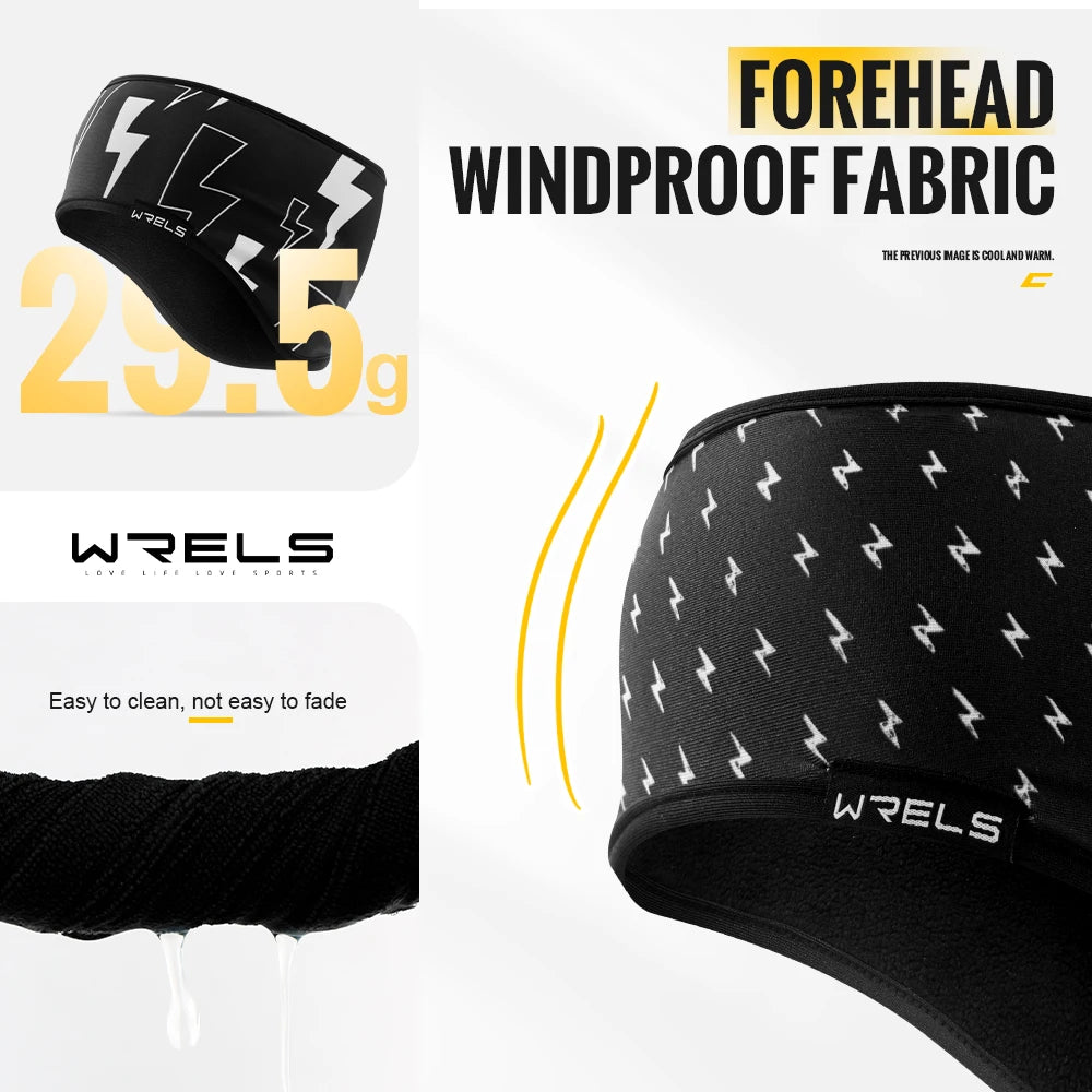 Running Hat Accessories: WRELS Thermal, Windproof, Stretchy Fleece Headband Sports Sweatband for Running Skiing, Hiking, Walking / Rungear
